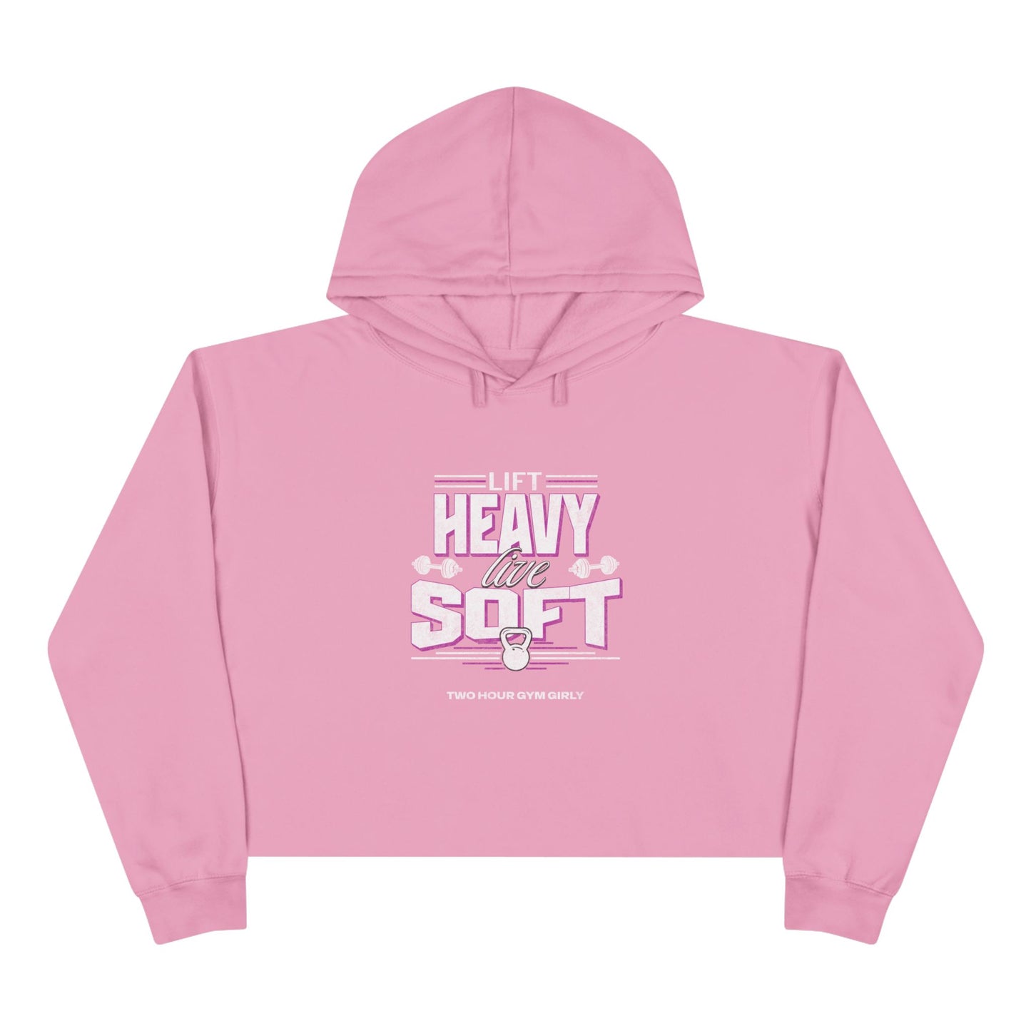 Lift Heavy, Live Soft Crop Hoodie