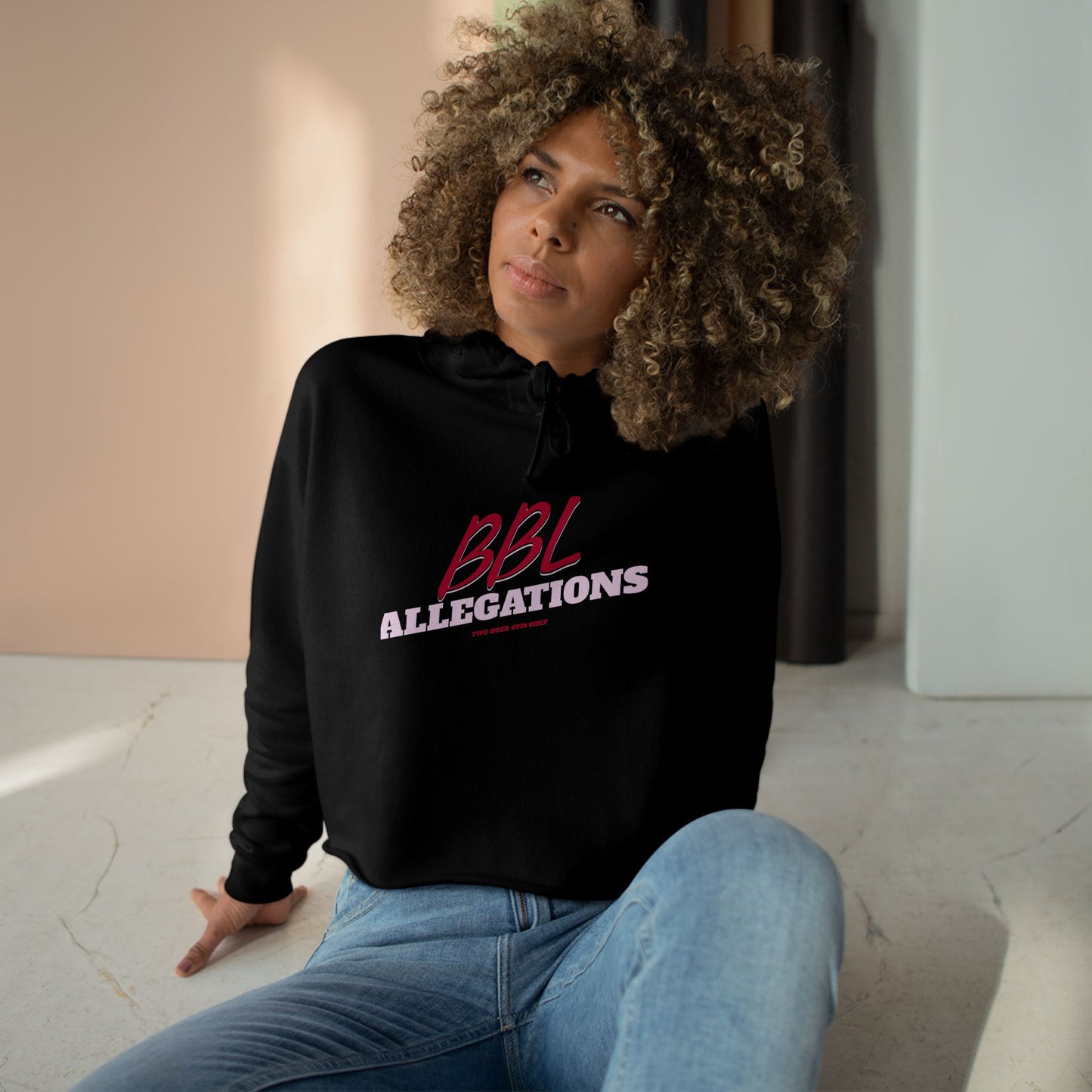 Allegations Crop Hoodie