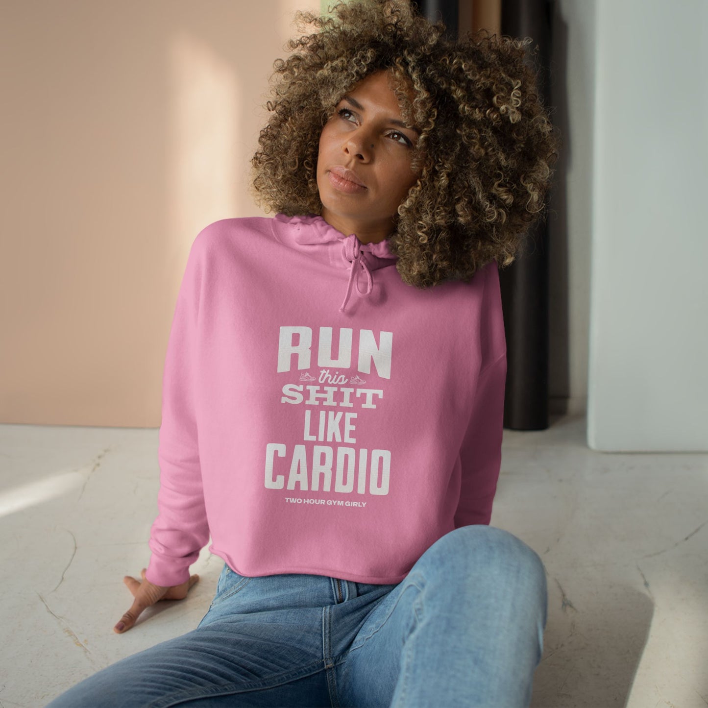 Run This Crop Hoodie